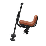 Maxbell Kids Bicycle Front Seat Child Bike Seat for Mountain Bike Outdoor Activities Brown