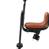 Maxbell Kids Bicycle Front Seat Child Bike Seat for Mountain Bike Outdoor Activities Brown