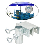 Maxbell Umbrella Clamp Metal Parasol Holder for Small Truck Balcony Railing Backyard