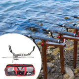 Maxbell Fishing Rod Rack for Ground Stainless Steel Rustproof Non Slip Support Stand