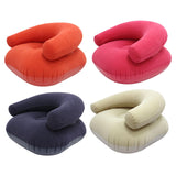 Maxbell Inflatable Lounge Chair Soft Inflatable Lounger for Courtyard Indoor Bedroom Red