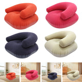 Maxbell Inflatable Lounge Chair Soft Inflatable Lounger for Courtyard Indoor Bedroom Red