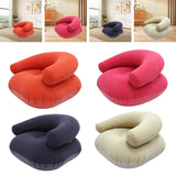 Maxbell Inflatable Lounge Chair Soft Inflatable Lounger for Courtyard Indoor Bedroom Red