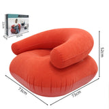 Maxbell Inflatable Lounge Chair Soft Inflatable Lounger for Courtyard Indoor Bedroom Red