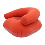 Maxbell Inflatable Lounge Chair Soft Inflatable Lounger for Courtyard Indoor Bedroom Red