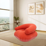 Maxbell Inflatable Lounge Chair Soft Inflatable Lounger for Courtyard Indoor Bedroom Red