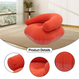 Maxbell Inflatable Lounge Chair Soft Inflatable Lounger for Courtyard Indoor Bedroom Red