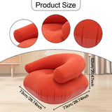 Maxbell Inflatable Lounge Chair Soft Inflatable Lounger for Courtyard Indoor Bedroom Red