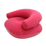 Maxbell Inflatable Lounge Chair Soft Inflatable Lounger for Courtyard Indoor Bedroom Rose Red