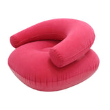 Maxbell Inflatable Lounge Chair Soft Inflatable Lounger for Courtyard Indoor Bedroom Rose Red