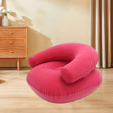 Maxbell Inflatable Lounge Chair Soft Inflatable Lounger for Courtyard Indoor Bedroom Rose Red