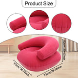 Maxbell Inflatable Lounge Chair Soft Inflatable Lounger for Courtyard Indoor Bedroom Rose Red