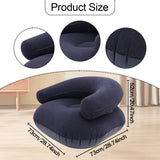 Maxbell Inflatable Lounge Chair Soft Inflatable Lounger for Courtyard Indoor Bedroom Blue