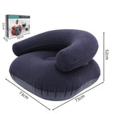 Maxbell Inflatable Lounge Chair Soft Inflatable Lounger for Courtyard Indoor Bedroom Blue