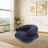 Maxbell Inflatable Lounge Chair Soft Inflatable Lounger for Courtyard Indoor Bedroom Blue