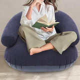 Maxbell Inflatable Lounge Chair Soft Inflatable Lounger for Courtyard Indoor Bedroom Blue