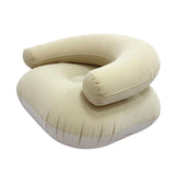 Maxbell Inflatable Lounge Chair Soft Inflatable Lounger for Courtyard Indoor Bedroom Beige