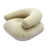 Maxbell Inflatable Lounge Chair Soft Inflatable Lounger for Courtyard Indoor Bedroom Beige