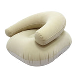 Maxbell Inflatable Lounge Chair Soft Inflatable Lounger for Courtyard Indoor Bedroom Beige