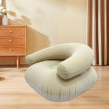 Maxbell Inflatable Lounge Chair Soft Inflatable Lounger for Courtyard Indoor Bedroom Beige