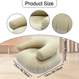 Maxbell Inflatable Lounge Chair Soft Inflatable Lounger for Courtyard Indoor Bedroom Beige
