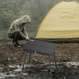 Maxbell Folding Camping Stool Footstool Foldable Small Bench for Hiking Picnic Beach Black