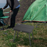 Maxbell Folding Camping Stool Footstool Foldable Small Bench for Hiking Picnic Beach Black