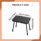Maxbell Folding Camping Stool Footstool Foldable Small Bench for Hiking Picnic Beach Black
