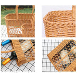 Maxbell Picnic Basket with Handles Decor Storage Organizer for Outdoor Bread Kitchen 36cmx18cmx44cm