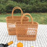 Maxbell Picnic Basket with Handles Decor Storage Organizer for Outdoor Bread Kitchen 36cmx18cmx44cm