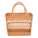 Maxbell Picnic Basket with Handles Decor Storage Organizer for Outdoor Bread Kitchen 36cmx18cmx44cm