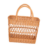 Maxbell Picnic Basket with Handles Decor Storage Organizer for Outdoor Bread Kitchen 36cmx18cmx44cm