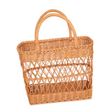 Maxbell Picnic Basket with Handles Decor Storage Organizer for Outdoor Bread Kitchen 32cmx14.5cmx40cm