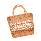 Maxbell Picnic Basket with Handles Decor Storage Organizer for Outdoor Bread Kitchen 32cmx14.5cmx40cm