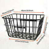 Maxbell Bike Basket Heavy Duty Bicycle Storage Basket for Outdoor Shopping 48cmx25cm