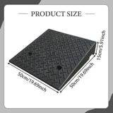 Maxbell Driveway Curb Ramp Lightweight Threshold Ramp for Truck Warehouse Bikes 50cmx50cmx15cm