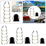 Maxbell Boat Rope Ladder Sturdy Climbing Rope for Sailboat Inflatable Boat Motorboat 3 Steps