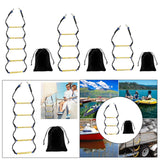 Maxbell Boat Rope Ladder Sturdy Climbing Rope for Sailboat Inflatable Boat Motorboat 3 Steps