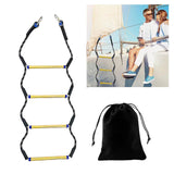 Maxbell Boat Rope Ladder Sturdy Climbing Rope for Sailboat Inflatable Boat Motorboat 4 Steps
