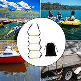 Maxbell Boat Rope Ladder Sturdy Climbing Rope for Sailboat Inflatable Boat Motorboat 4 Steps