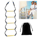 Maxbell Boat Rope Ladder Sturdy Climbing Rope for Sailboat Inflatable Boat Motorboat 5 Steps