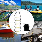Maxbell Boat Rope Ladder Sturdy Climbing Rope for Sailboat Inflatable Boat Motorboat 5 Steps