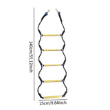 Maxbell Boat Rope Ladder Sturdy Climbing Rope for Sailboat Inflatable Boat Motorboat 5 Steps