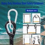 Maxbell Boat Rope Ladder Sturdy Climbing Rope for Sailboat Inflatable Boat Motorboat 5 Steps