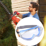 Maxbell Goggles Impactproof Soft Frame Clear Lens Anti Fog for Adults Work Men Women Blue