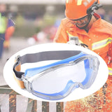 Maxbell Goggles Impactproof Soft Frame Clear Lens Anti Fog for Adults Work Men Women Blue