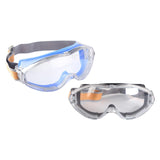 Maxbell Goggles Impactproof Soft Frame Clear Lens Anti Fog for Adults Work Men Women Blue