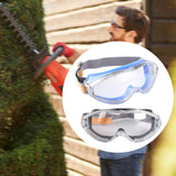 Maxbell Goggles Impactproof Soft Frame Clear Lens Anti Fog for Adults Work Men Women Blue