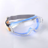 Maxbell Goggles Impactproof Soft Frame Clear Lens Anti Fog for Adults Work Men Women Blue