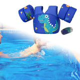 Maxbell Baby Swim Flotation Vest Toddlers Swim Float Vest Blue Dinosaur
